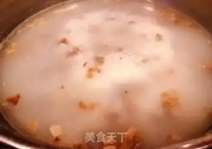 Make Porridge of pork-head broccoli step 6