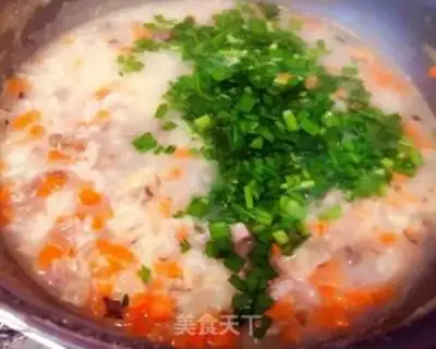 Make Porridge of pork-head broccoli step 8