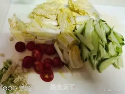 Make cucumbers for pasta step 1
