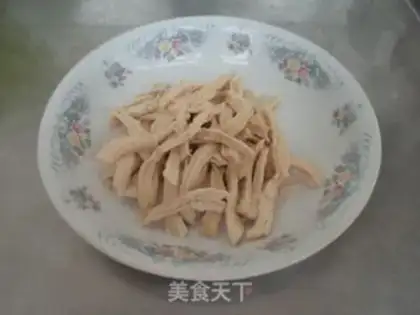 Make Spicy chicken silk step 4
