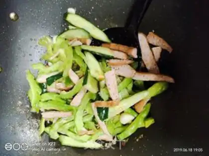 Make Sausage fried bitter melon step 2