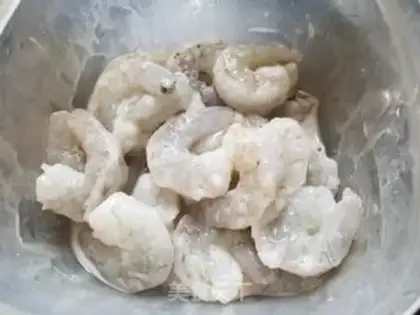 Make Shrimp crab fried rice step 1