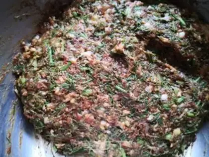 Make Porridge pork dumplings step 4