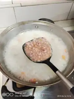 Make Carrot mushroom congee step 3