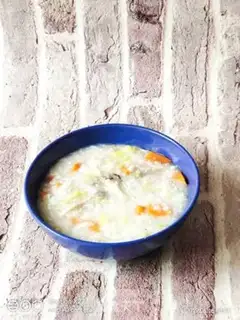 Make Carrot mushroom congee step 6