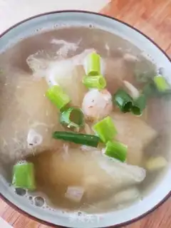 Make Pork shrimp and rice soup step 7