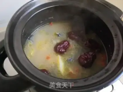 Make ♪ Roasted chicken mountain curd soup ♪ step 6