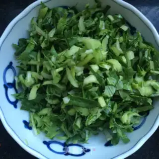 Make Carrot green shrimp congee step 5