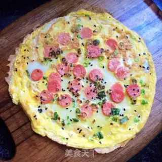 Make Ham sausage eggcake step 7
