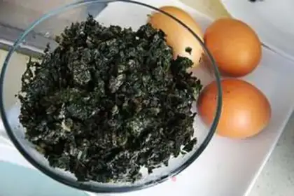 Make Pumpkin egg dumplings step 1