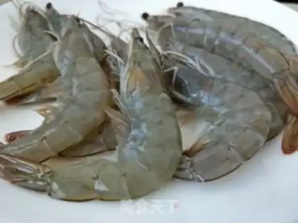 Make Garlic fan steamed shrimp step 1