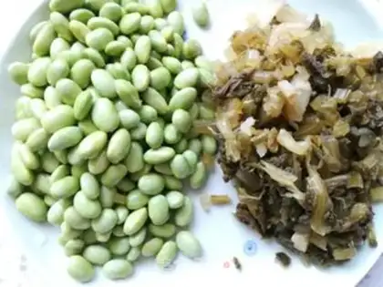 Make Snow veal and silk beans step 1