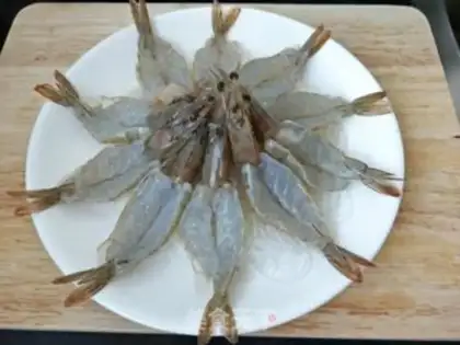 Make Garlic fan steamed shrimp step 7