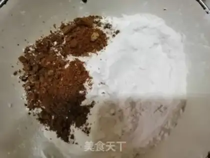Make Red rice cake with red gel dates step 1