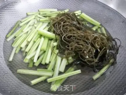 Make Egg and celery seaweed step 2