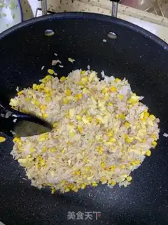 Make Corn egg fried rice step 5