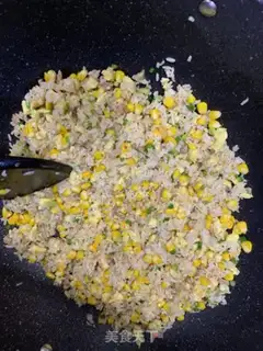 Make Corn egg fried rice step 6