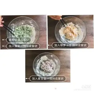 Make Colored hand noodles step 3