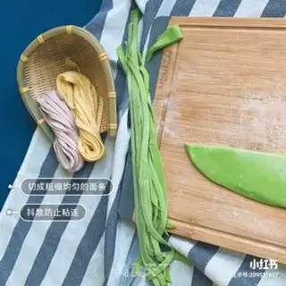 Make Colored hand noodles step 6