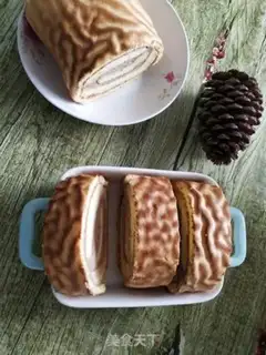 Make Tiger cake roll step 25