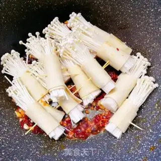 Make Gold pins, mushrooms, tofu step 10