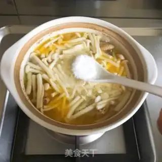 Make Chicken soup with mushrooms step 5