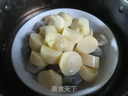 Make Sakura tofu evaporate clams step 6