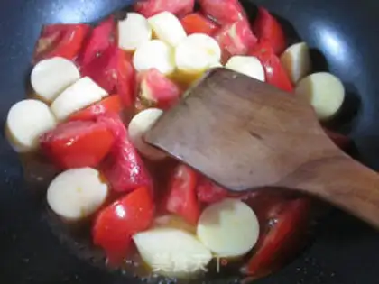 Make Tomatoes make cherry and tofu step 5