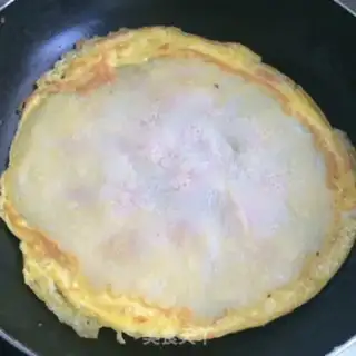 Make Ham sausage eggcake step 6