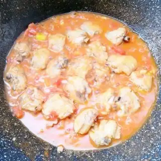Make Sour sweet eggplant chicken wings step 8