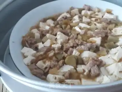 Make Squeeze meat and tofu step 6