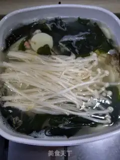 Make Shrimp balls, mushroom soup step 4