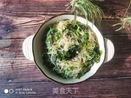 Make A spinach mix fan step 5