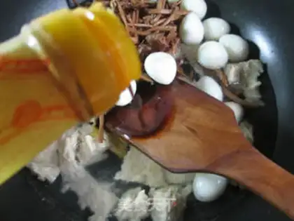Make Tea mushrooms, quail roast step 5