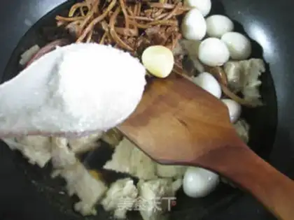 Make Tea mushrooms, quail roast step 6
