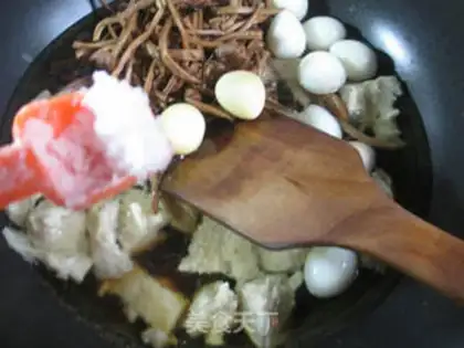 Make Tea mushrooms, quail roast step 7