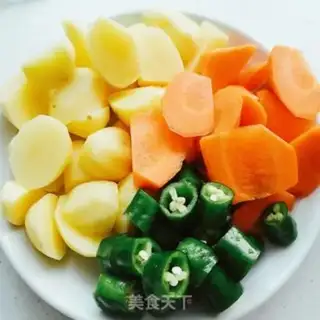 Make Cow roast potatoes and carrots step 1