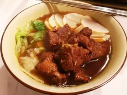 Make Red beef noodles step 15