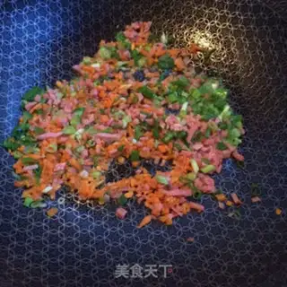 Make Carrot sausage fried rice step 2