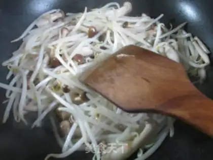 Make Crab mushrooms and sprouts step 2