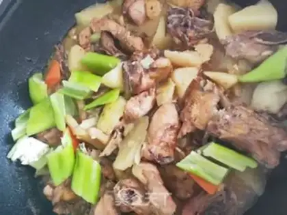 Make Potato pepper chicken step 9