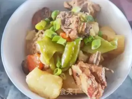 Make Potato pepper chicken step 11