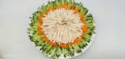 Make Spicy chicken silk step 4
