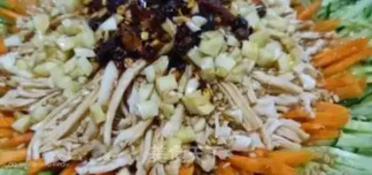 Make Spicy chicken silk step 13