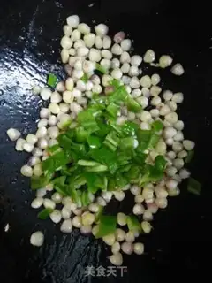 Make Green pepper and corn step 4