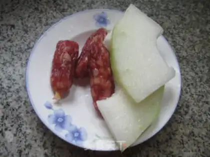 Make Sausage steamed melons step 0