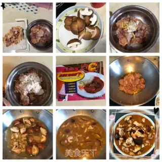 Make curry chicken plattered mushrooms step 9
