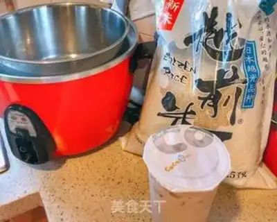 Make Pearl milk and rice step 0
