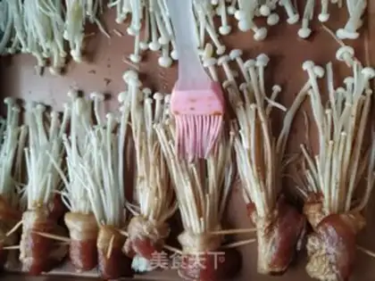 Make I baked five bouquets of gin mushrooms step 3