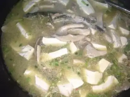 Make Yellowfish tofu soup step 5